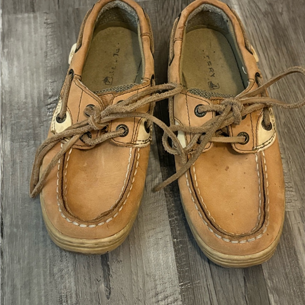 Sperry Bluefish Tan Leather Boat Shoes US 12